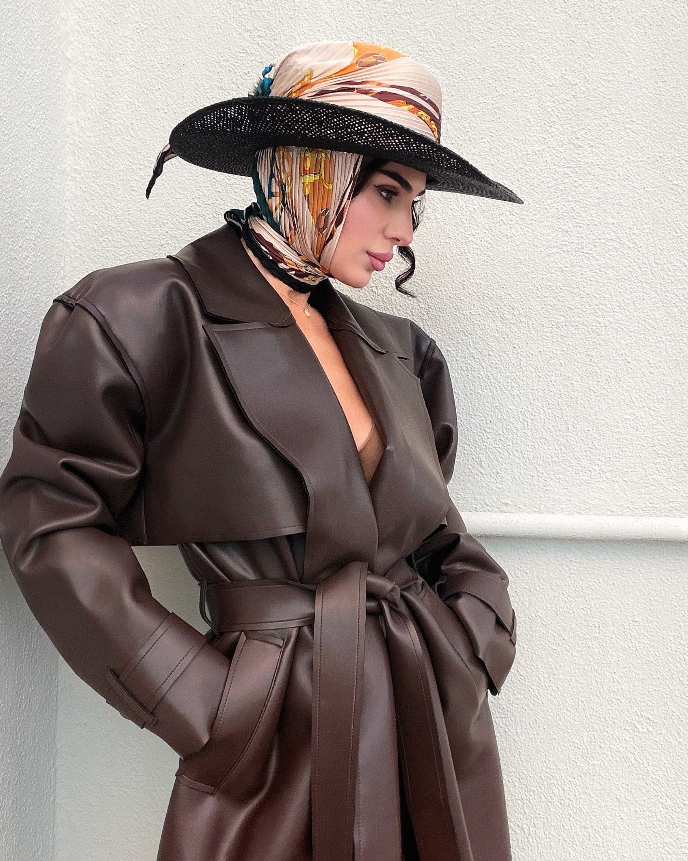 Newport Air straw hat with silk scarf, designed for lightweight summer wear with a modern coastal silhouette.