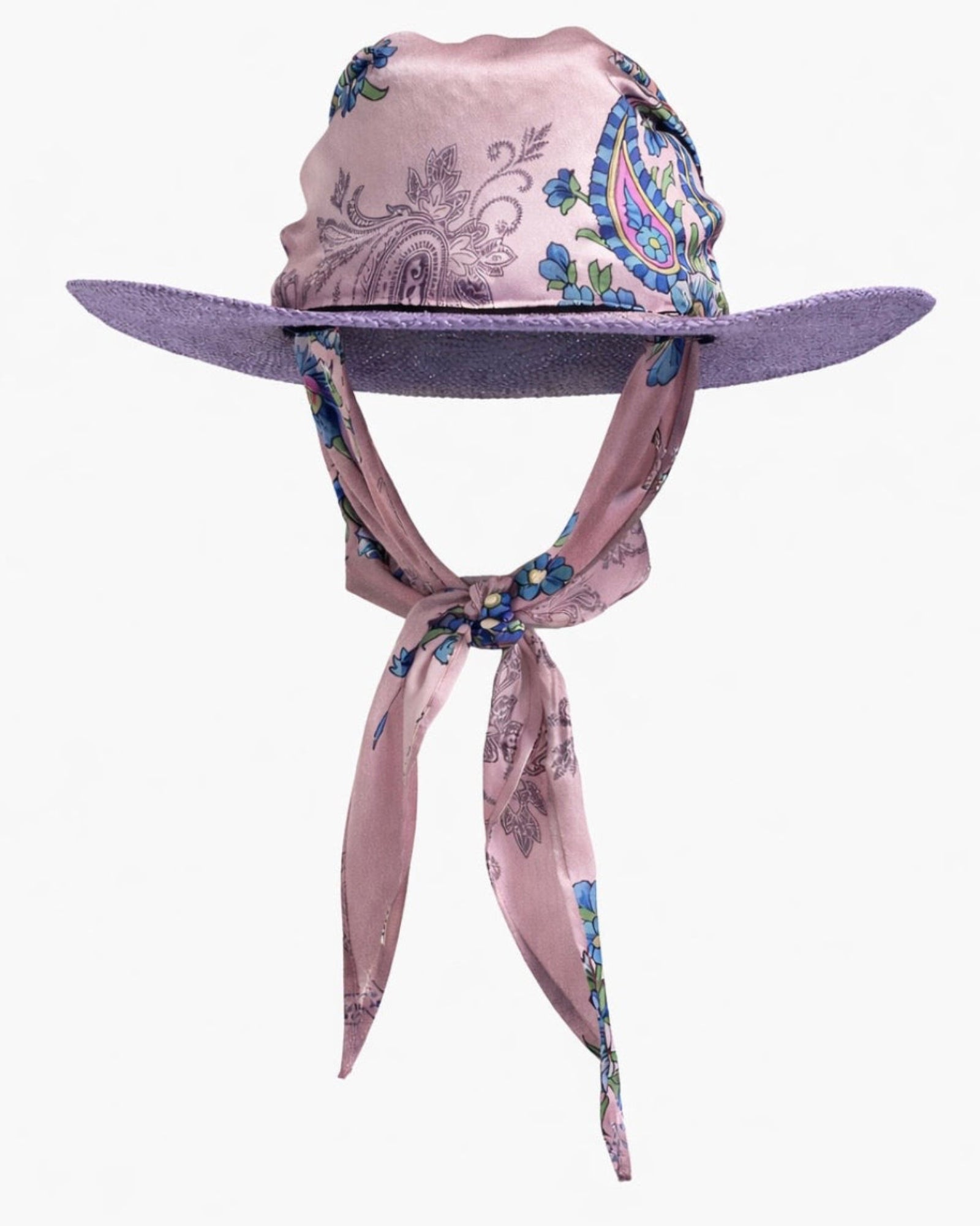 Malibu Glow straw hat with silk scarf, inspired by golden-hour light and effortless coastal elegance.