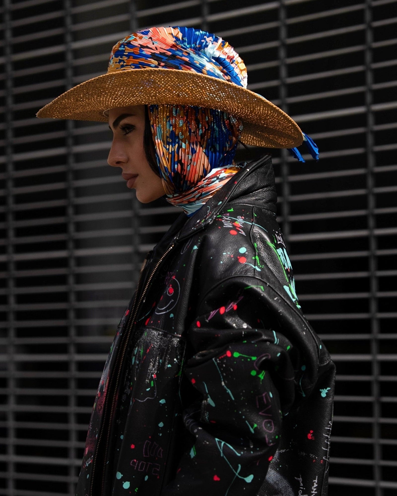 Newport Air straw hat with silk scarf, shown in profile with a lightweight, modern coastal silhouette.